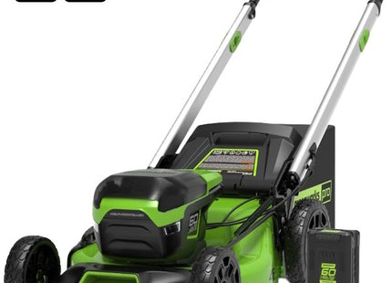 GREENWORKS RASAERBA GD60LM46SPK4 CM46 CARICABATTERIA+BATTERIA 60V 4AH*