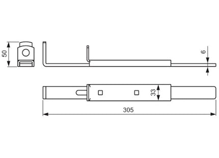 NOVA-FERR CATENACCIO PORTALUCCHETTO ZINCATO BIANCO MM305