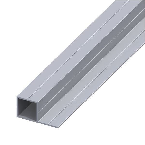 ALFER TUBO QUADRATO 1 LATO ALLUMINIO NATURALE MM23,5X45,5X1,5 MT1