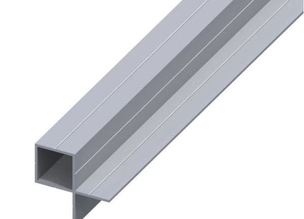 ALFER TUBO QUADRATO 2 LATI A 90° ALLUMINIO NATURALE MM23,5X43,5X1,5 MT1