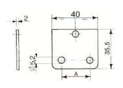 NOVA-FERR CONTROPIASTRA PER CARRELLI MM29 ZINCATA PER ART.5 E 8