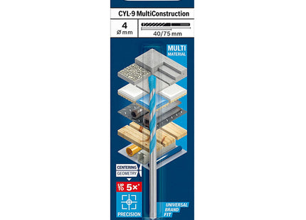BOSCH PUNTA CILINDRICA MULTIMATERIALE MOD. EXPERT CYL-9