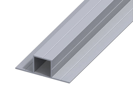 ALFER TUBO QUADRATO 2 LATI A 180° ALLUMINIO NATURALE MM23,5X1,5 MT2,5