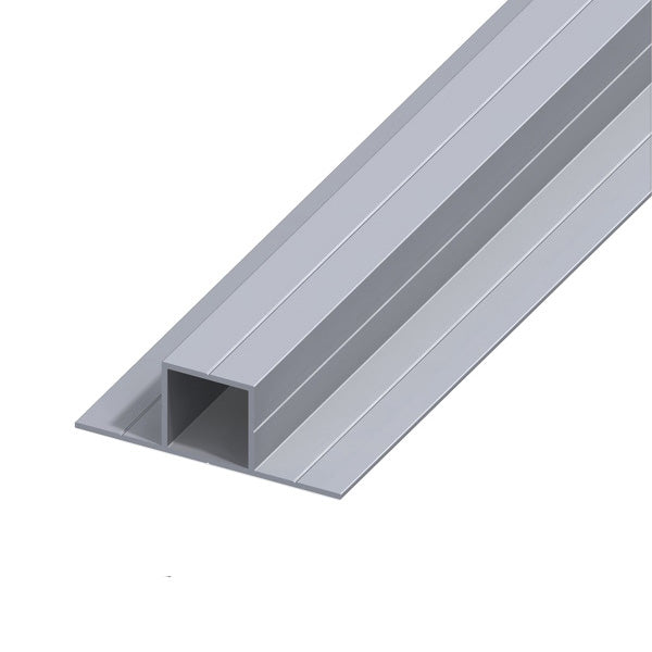 ALFER TUBO QUADRATO 2 LATI A 180° ALLUMINIO NATURALE MM23,5X1,5 MT2,5