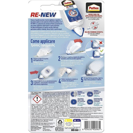 HENKEL PATTEX RE-NEW SIGILLANTE BAGNO IN APPLICATORE GR 80 BIANCO