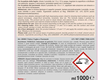 RHUTTEN PULISCI FUGHE NEUTRON SMACCHIA FUGHE MATTONELLE FLACONE LT1