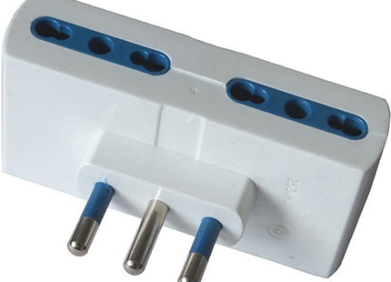 FAEG ADATTATORE PIATTO QUADRUPLO SPINA 2P+T 16A 4 PRESE 2P+T 10/16A 250V