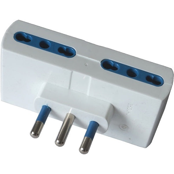 FAEG ADATTATORE PIATTO QUADRUPLO SPINA 2P+T 16A 4 PRESE 2P+T 10/16A 250V