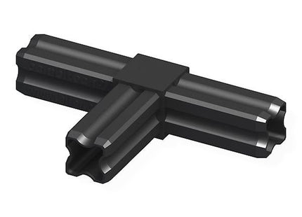 ALFER GIUNTURA A T A 90° A 3 PERNI NERA MM23,5