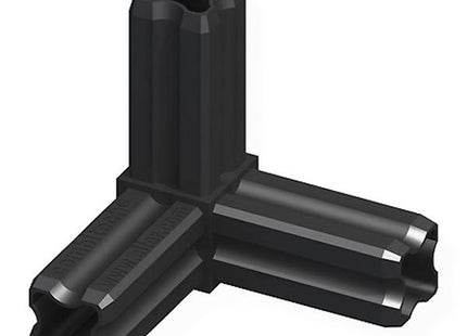 ALFER GIUNTURA AD ANGOLO A 90° A 3 PERNI NERA MM23,5