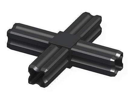 ALFER GIUNTURA A CROCE A 4 PERNI NERA MM23,5