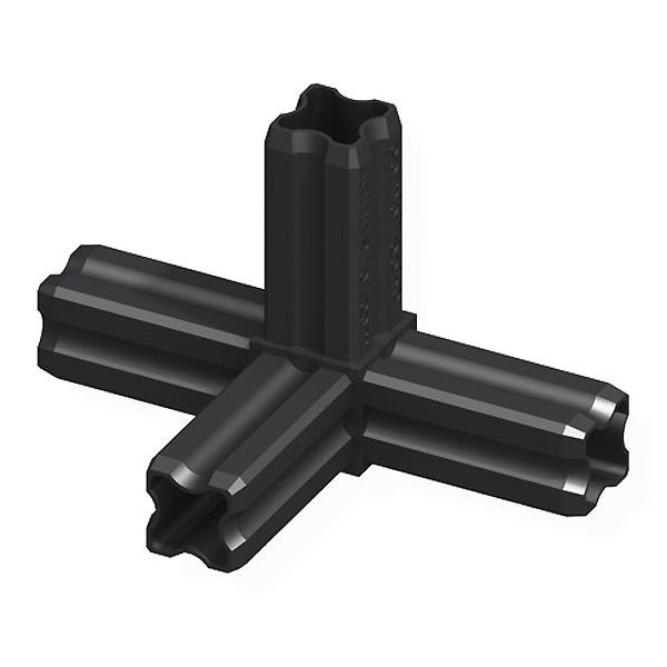 ALFER GIUNTURA A NODO A 90° 4 PERNI NERA MM23,5