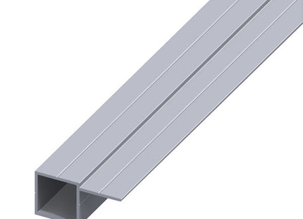 ALFER TUBO QUADRATO 1 LATO SFALSATO ALLUMINIO NATURALE MM23,5X1,5 MT1