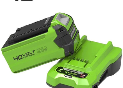 GREENWORKS STARTER KIT CARICABATTERIE + BATTERIA GSK40B2 40V 2AH