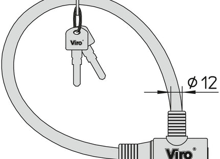 VIRO CAVO INTRECCIATO CON CHIUSURA SERIE 147 ELBA D.MM12X45CM