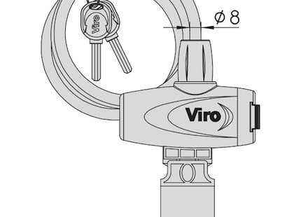 VIRO CAVO INTRECCIATO CON CHIUSURA SERIE 188 HAWAII D.MM8X180CM