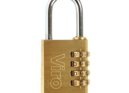 VIRO LUCCHETTO SERIE 406 CON 4 COMBINAZIONI IN OTTONE MM40