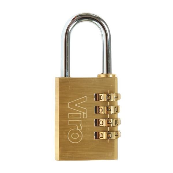 VIRO LUCCHETTO SERIE 406 CON 4 COMBINAZIONI IN OTTONE MM40