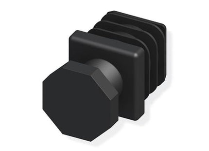 ALFER PIEDINO REGOLABILE IN PLASTICA NERA MM23,5 2PZ