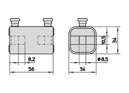 VIRO BLOCCA CATENA SERIE 4228 PER CATENE CON SEZIONE DA MM 5-8