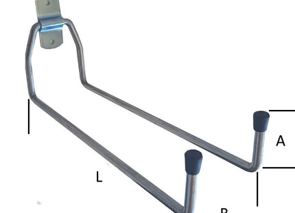 MINUTEX PORTA ATTREZZI DA PARETE MM 180 IN ACCIAIO ZINCATO BIANCO