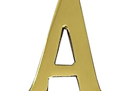 COTTALI LETTERA CIVICA IN OTTONE LUCIDO CON PIOLI "A" DA MM50