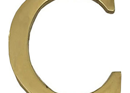 COTTALI LETTERA CIVICA IN OTTONE LUCIDO CON PIOLI "C" DA MM50