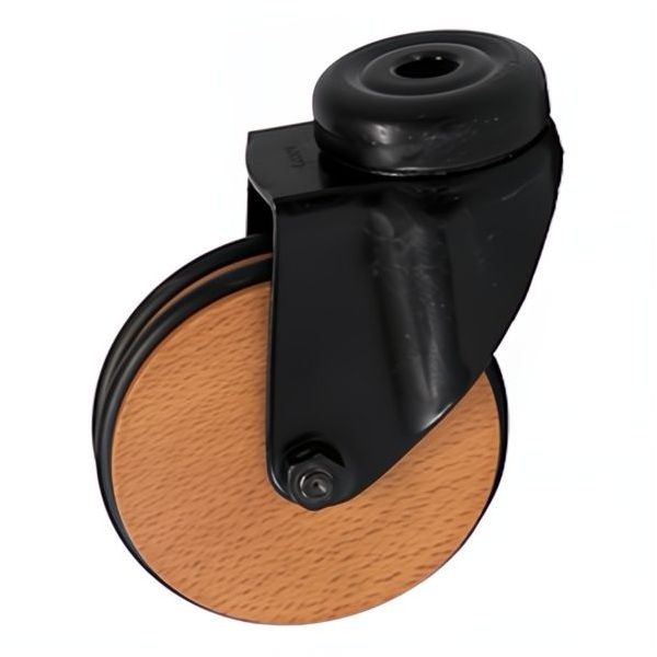 TELLURE ROTA RUOTA 31 SUPPORTO NERO GIREVOLE CON FORO D.MM 75 KG40*