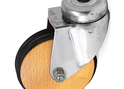 TELLURE ROTA RUOTA 31 SUPPORTO CROMATO GIREVOLE C/FORO+FRENO MM75 KG40*