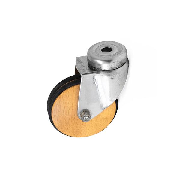TELLURE ROTA RUOTA 31 SUPPORTO CROMATO GIREVOLE C/FORO+FRENO MM75 KG40*