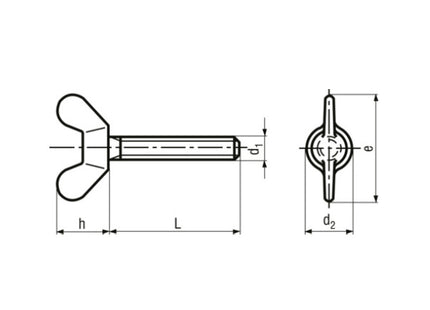 VITE AD ALETTE ZINCATA BIANCA DIN 316