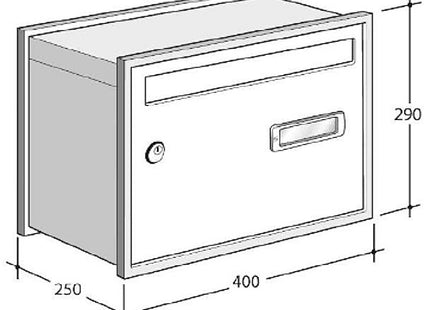 SILMEC CASSETTA POSTALE MOD. OPEN-AIR400 SC5/D COLORE BIANCO/ROSSO