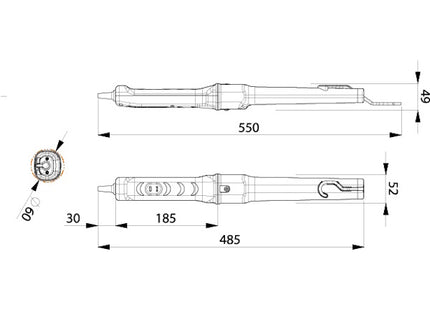 ZECA LAMPADA PORTATILE 30 LED 12-24V SENZA CAVO
