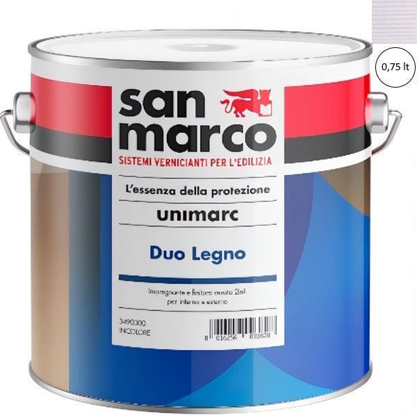 SAN MARCO UNIMARC DUO IMPREGNANTE E FINITURA CERATA ALL&apos;ACQUA PER LEGNO