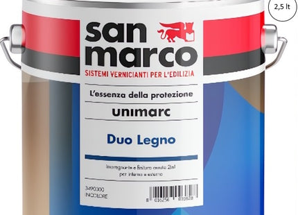 SAN MARCO UNIMARC DUO IMPREGNANTE E FINITURA CERATA ALL&apos;ACQUA PER LEGNO