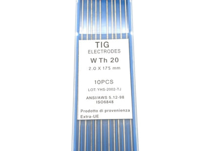 SIDERARCO ELETTRODI TUNGSTENO ROSSO 2% DI TORIO D.MM2,0X175 PZ10*