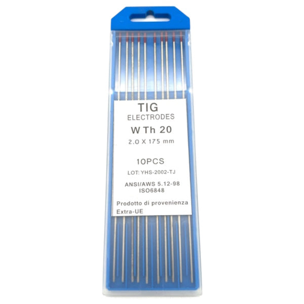 SIDERARCO ELETTRODI TUNGSTENO ROSSO 2% DI TORIO D.MM2,0X175 PZ10*