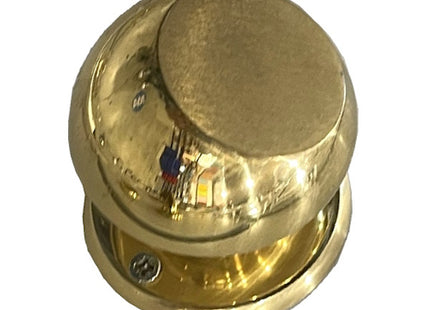 POMOLO DOPPIO MOD. PLUTONE IN OTTONE LUCIDO QUADRO MM8 D.MM60*