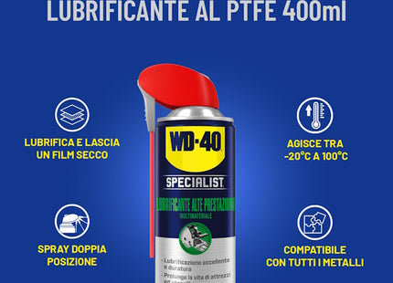 WD-40 SPECIALIST LUBRIFICANTE ALTE PRESTAZIONI MULTIMATERIALE ML400