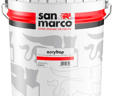 SAN MARCO ACRYLTOP BIANCO LT 5 IDROPITTURA SUPERLAVABILE ESTERNO/INTERNO