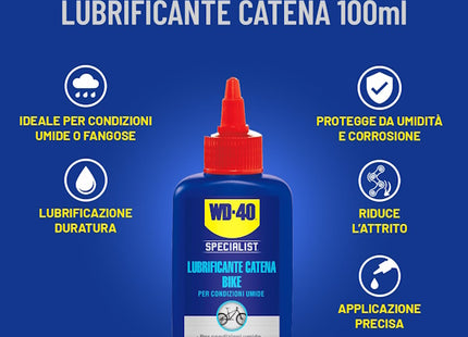 WD-40 SPECIALIST BIKE LUBRIFICANTE CATENA CONDIZIONI UMIDE ML100