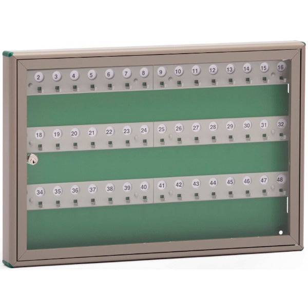 SILMEC BACHECA PORTA CHIAVI P48 IN ALLUMINIO BRONZO/VERDE MM550X370X40