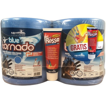 NETTUNO BLUE TORNADO PANNO TECNICO 2 BOBINE + LA ROSSA IN GEL TUBO ML250