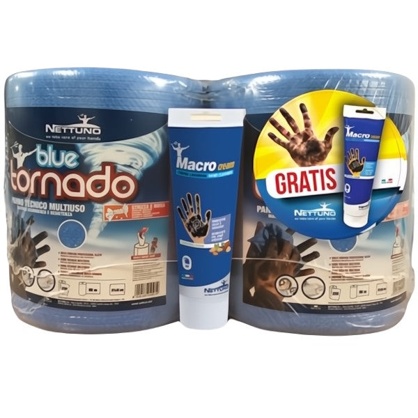NETTUNO BLUE TORNADO PANNO TECNICO 2 BOBINE + MACROCREAM IN TUBO ML250