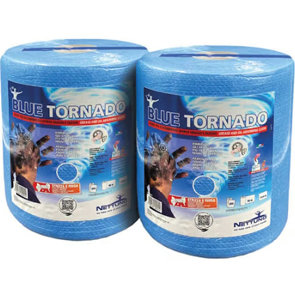 NETTUNO BLUE TORNADO PANNO TECNICO 2 BOBINE + DOCCIA SHAMPOO ML500