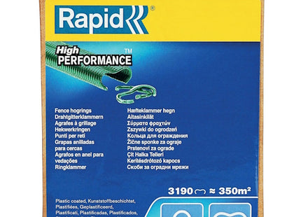RAPID PUNTI PER RETI VR16 PLASTIFICATI VERDI SCATOLA DA PZ3190