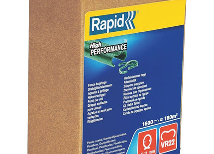 RAPID PUNTI PER RETI VR22 PLASTIFICATI VERDI SCATOLA DA PZ1600