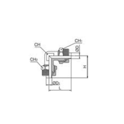 ANI ART. 40/E RACCORDO A L PER TUBI NYLON