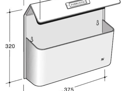 SILMEC CESTO PORTA PUBBLICITA' MOD. BIMETAL MAXI COLORE ROSSO