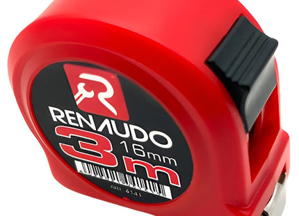 RENAUDO FLESSOMETRO IN ABS ANTIURTO MT 3 NASTRO DA MM16